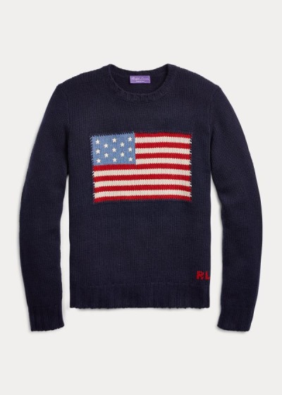 Sueter Ralph Lauren Hombre Azul Marino - Flag Cashmere Crewneck - BXMCH4215